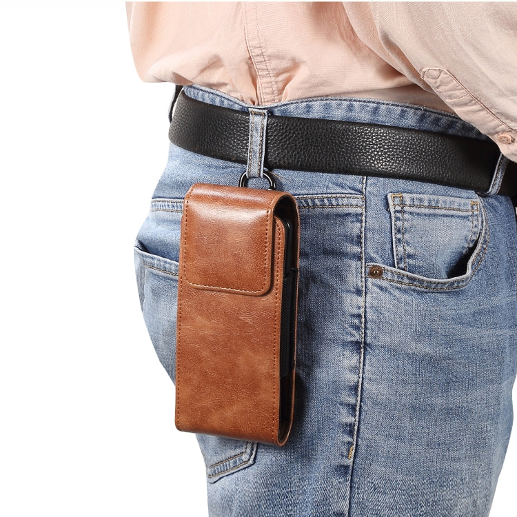 7.8 x 17 x 2.5cm Fold Phone Waist Pack Leather Case