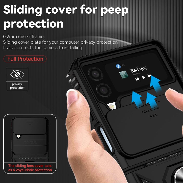For Samsung Galaxy Z Flip4 Sliding Camshield Holder Phone Case