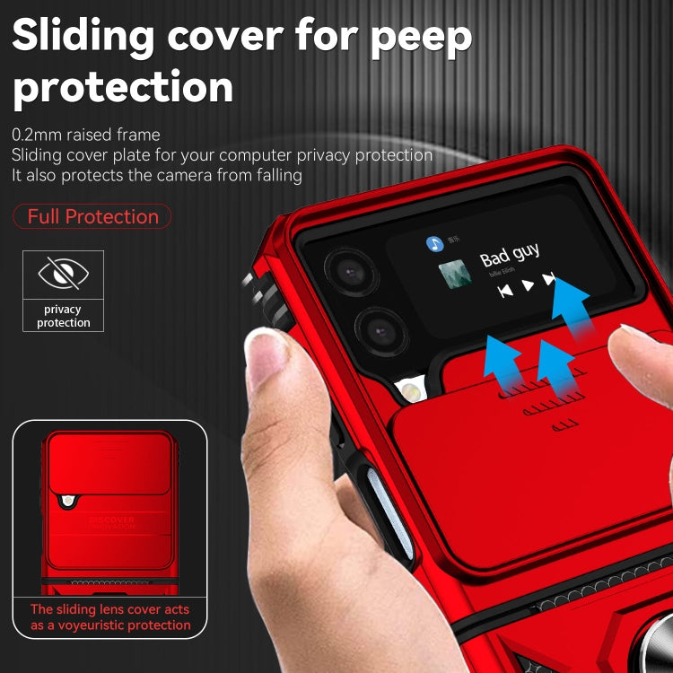 For Samsung Galaxy Z Flip4 Sliding Camshield Holder Phone Case