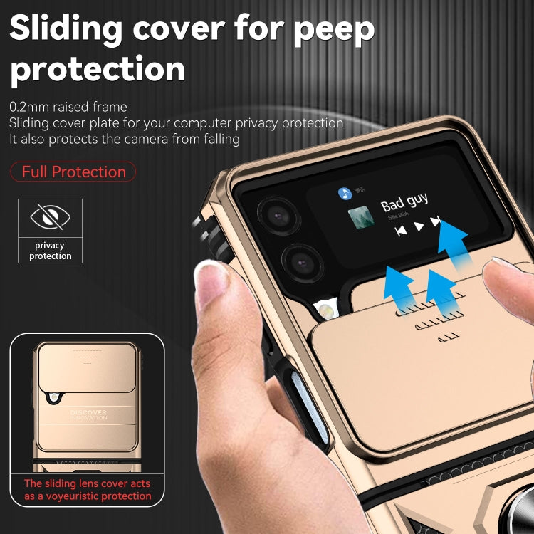 For Samsung Galaxy Z Flip4 Sliding Camshield Holder Phone Case