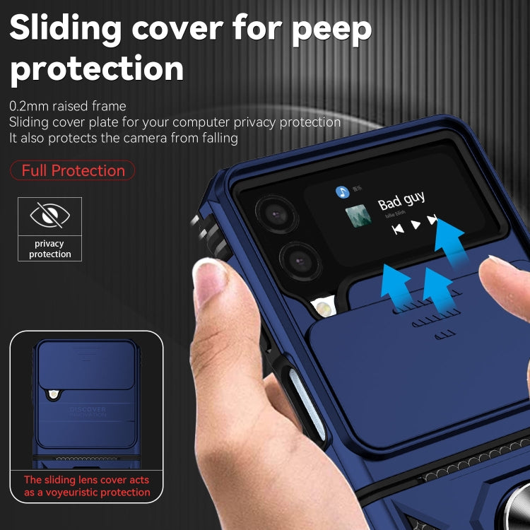 For Samsung Galaxy Z Flip4 Sliding Camshield Holder Phone Case
