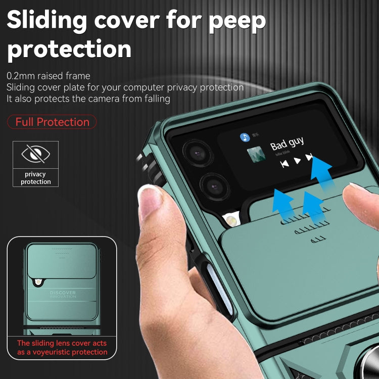 For Samsung Galaxy Z Flip4 Sliding Camshield Holder Phone Case
