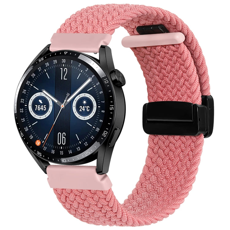 For Garmin VivoMove Trend / Luxe / Style 20mm Magnetic Fold Clasp Woven Watch Band