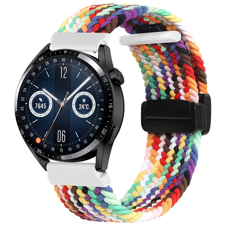 For Garmin VivoMove Trend / Luxe / Style 20mm Magnetic Fold Clasp Woven Watch Band