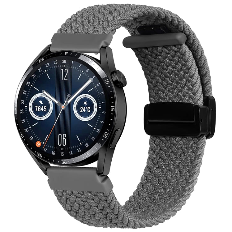 For Garmin VivoMove Trend / Luxe / Style 20mm Magnetic Fold Clasp Woven Watch Band