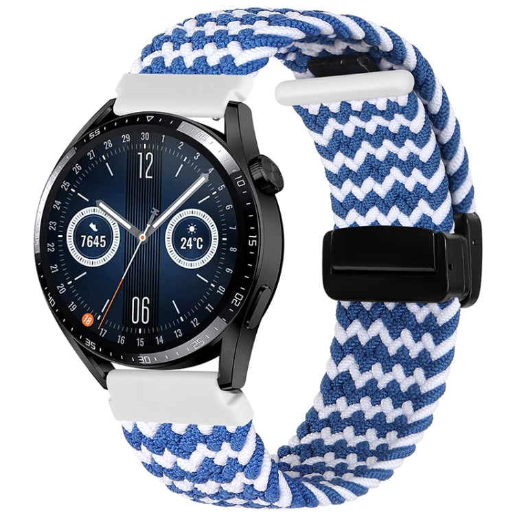 For Garmin VivoMove Trend / Luxe / Style 20mm Magnetic Fold Clasp Woven Watch Band