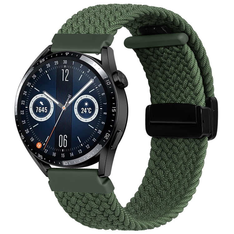 For Garmin VivoMove Trend / Luxe / Style 20mm Magnetic Fold Clasp Woven Watch Band