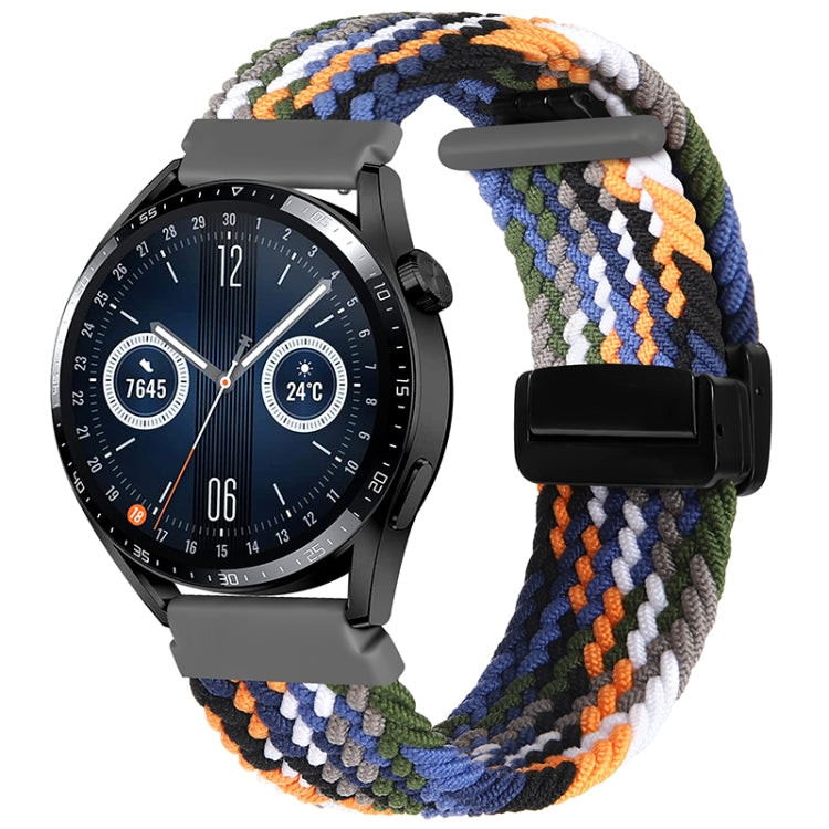 For Garmin VivoMove Trend / Luxe / Style 20mm Magnetic Fold Clasp Woven Watch Band
