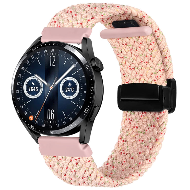 For Garmin VivoMove Trend / Luxe / Style 20mm Magnetic Fold Clasp Woven Watch Band