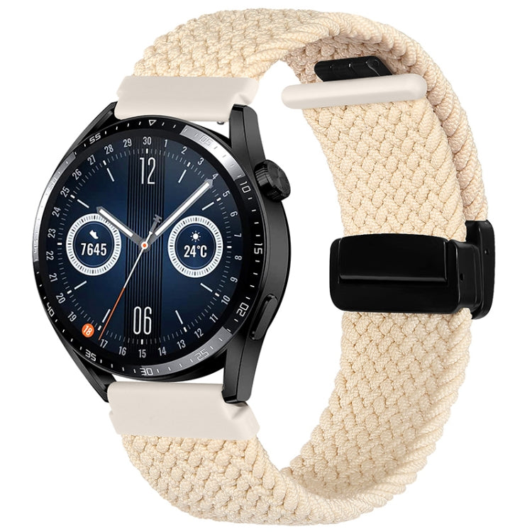 For Garmin VivoMove Trend / Luxe / Style 20mm Magnetic Fold Clasp Woven Watch Band