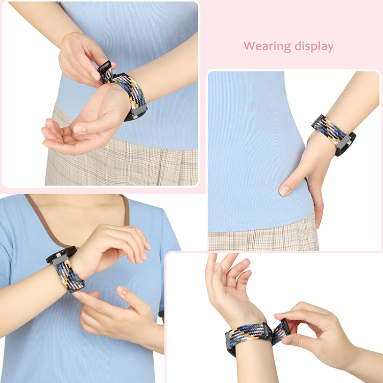 For Garmin VivoMove Trend / Luxe / Style 20mm Magnetic Fold Clasp Woven Watch Band
