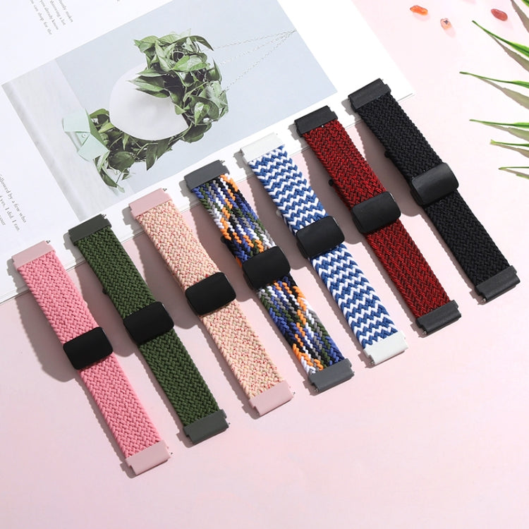 For Garmin VivoMove Trend / Luxe / Style 20mm Magnetic Fold Clasp Woven Watch Band