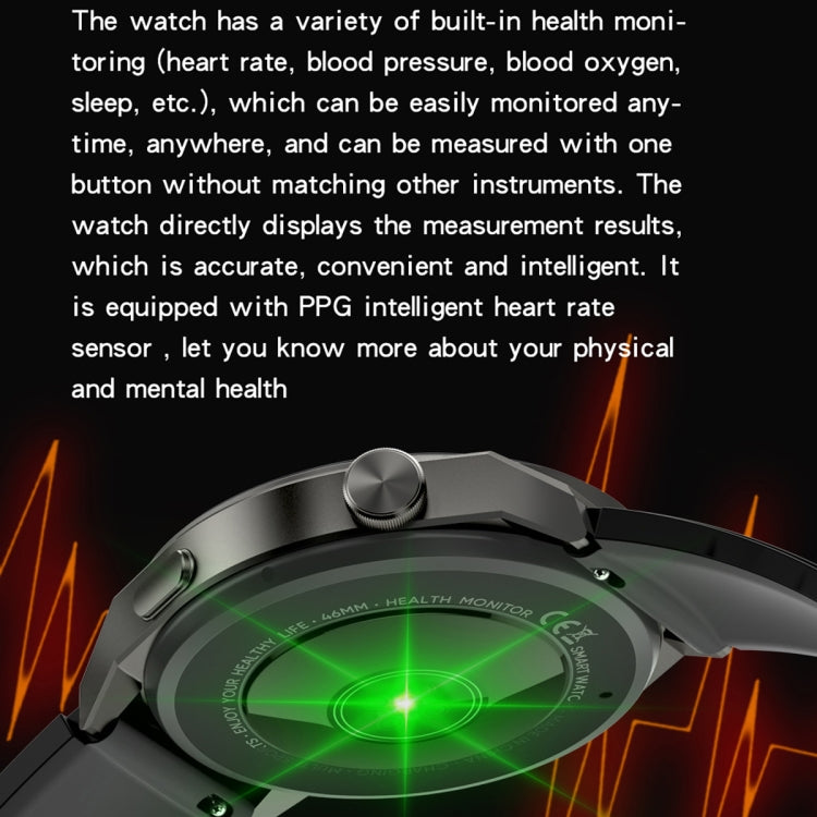 KT62 1.36 inch TFT Round Screen Smart Watch Supports Bluetooth Call/Blood Oxygen Monitoring, Strap: