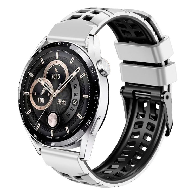For Huawei Watch4 / 4 Pro / Watch3 / 3 Pro 22mm Double-row Hole Two-color Silicone Watch Band