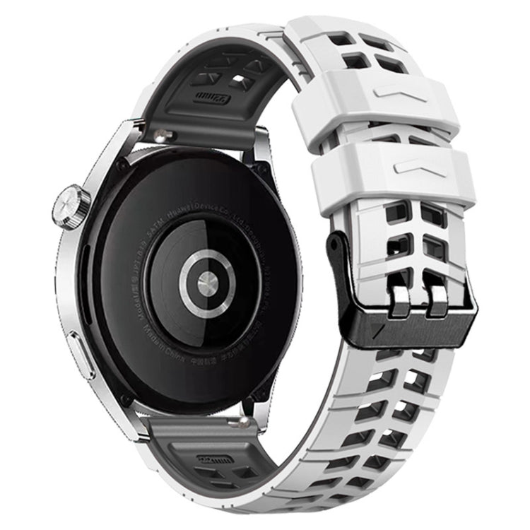 For Huawei Watch4 / 4 Pro / Watch3 / 3 Pro 22mm Double-row Hole Two-color Silicone Watch Band