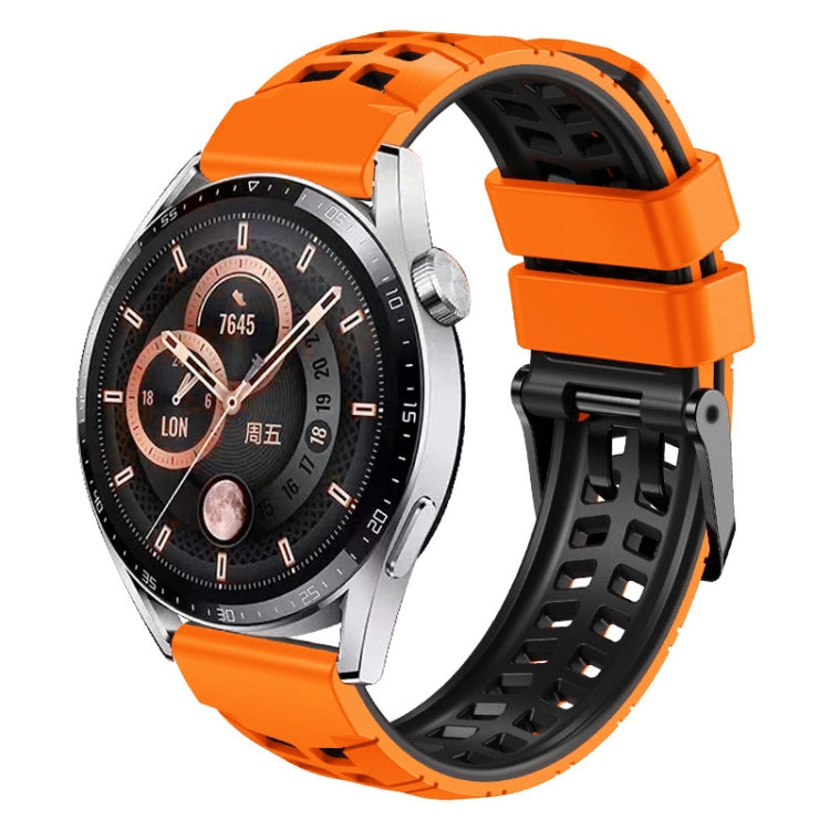 For Huawei Watch4 / 4 Pro / Watch3 / 3 Pro 22mm Double-row Hole Two-color Silicone Watch Band