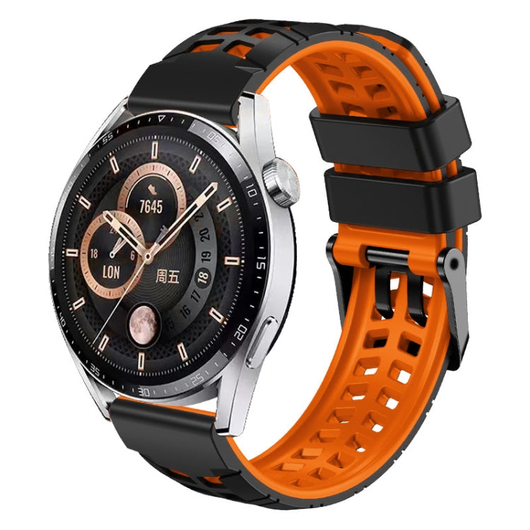 For Huawei Watch4 / 4 Pro / Watch3 / 3 Pro 22mm Double-row Hole Two-color Silicone Watch Band