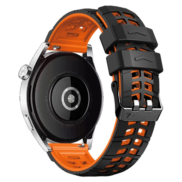 For Huawei Watch4 / 4 Pro / Watch3 / 3 Pro 22mm Double-row Hole Two-color Silicone Watch Band