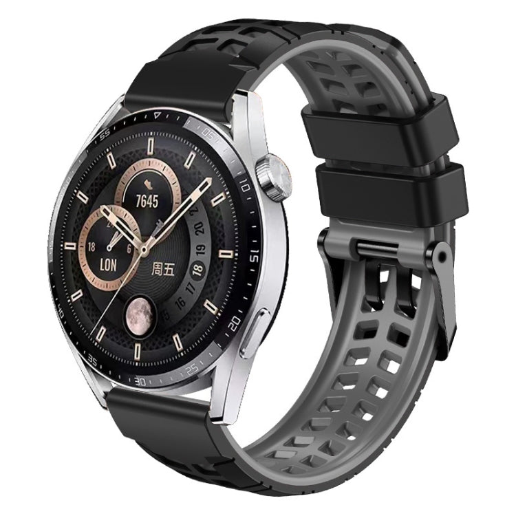 For Huawei Watch4 / 4 Pro / Watch3 / 3 Pro 22mm Double-row Hole Two-color Silicone Watch Band