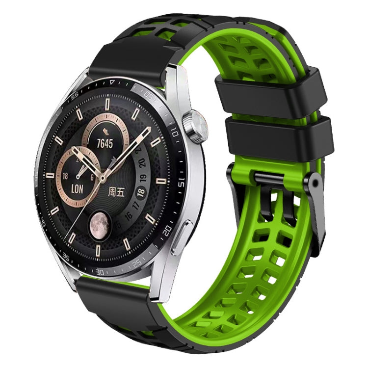For Huawei Watch4 / 4 Pro / Watch3 / 3 Pro 22mm Double-row Hole Two-color Silicone Watch Band