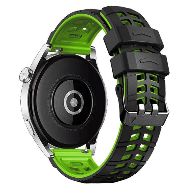 For Huawei Watch4 / 4 Pro / Watch3 / 3 Pro 22mm Double-row Hole Two-color Silicone Watch Band