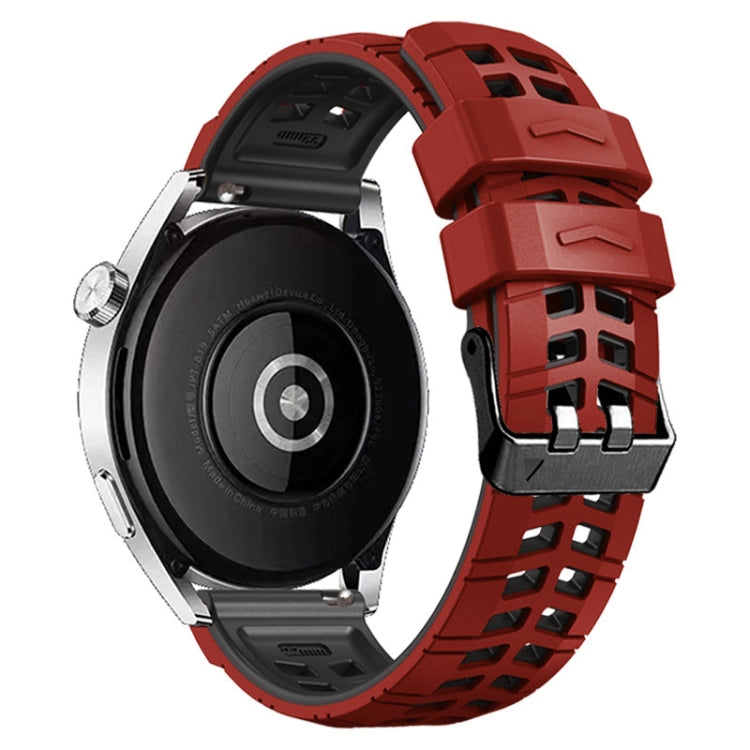 For Huawei Watch4 / 4 Pro / Watch3 / 3 Pro 22mm Double-row Hole Two-color Silicone Watch Band