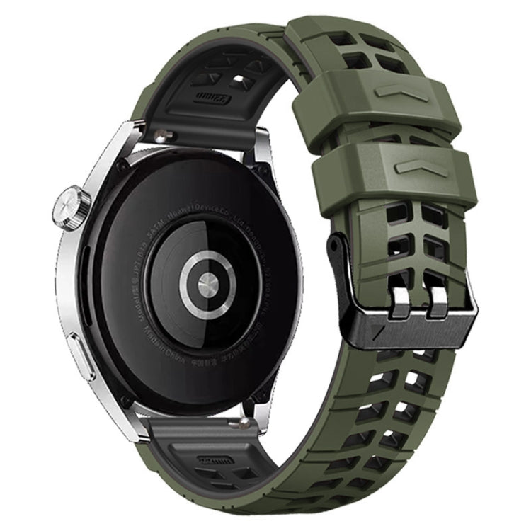 For Huawei Watch4 / 4 Pro / Watch3 / 3 Pro 22mm Double-row Hole Two-color Silicone Watch Band