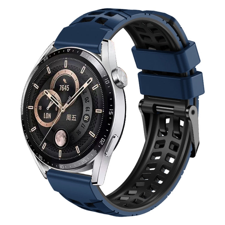 For Huawei Watch4 / 4 Pro / Watch3 / 3 Pro 22mm Double-row Hole Two-color Silicone Watch Band