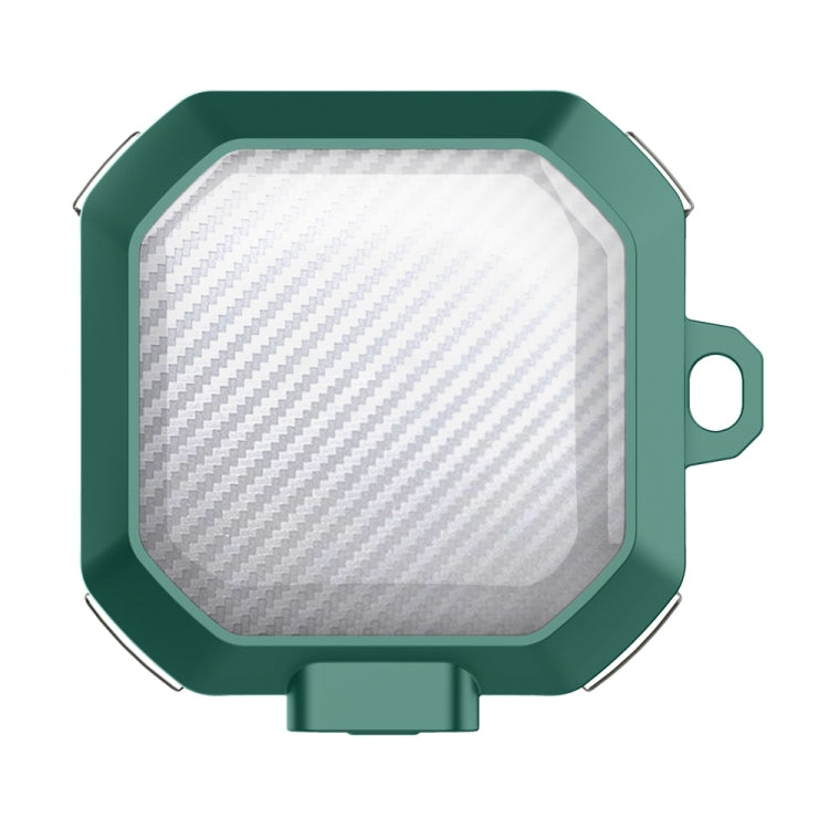 For Samsung Buds Live / Buds2 / Pro / 2Pro TPU + PC Transparent Carbon Fiber Wireless Earphones Protective Case With Switch