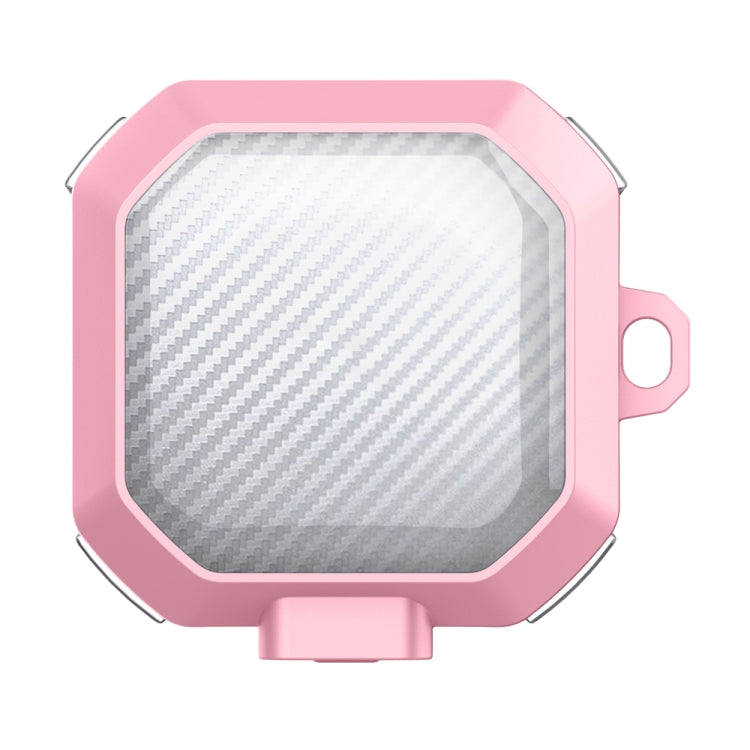 For Samsung Buds Live / Buds2 / Pro / 2Pro TPU + PC Transparent Carbon Fiber Wireless Earphones Protective Case With Switch