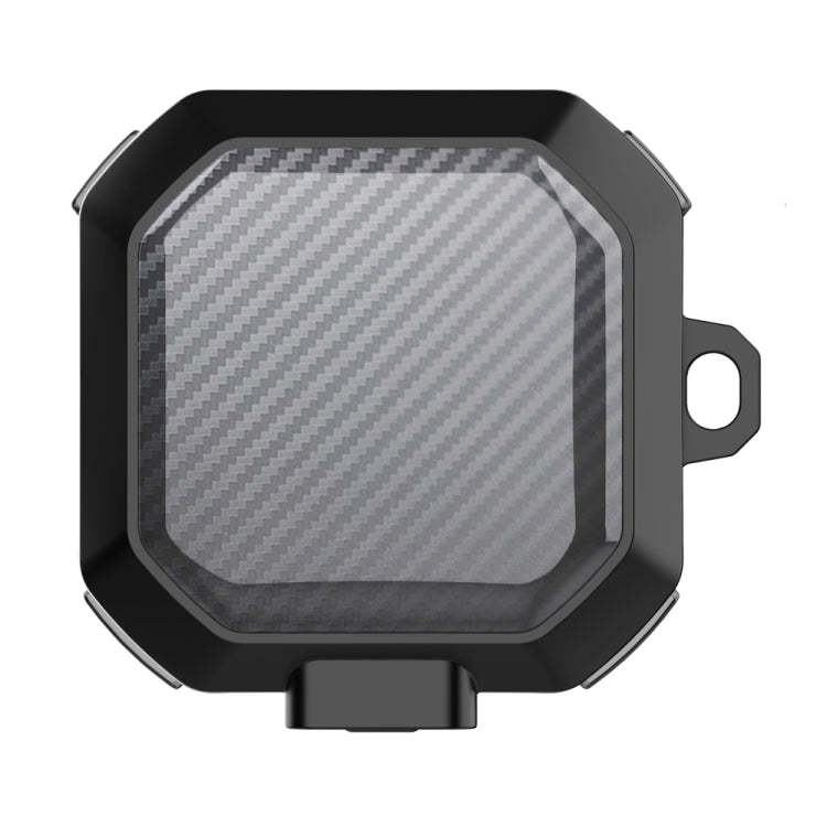 For Samsung Buds Live / Buds2 / Pro / 2Pro TPU + PC Transparent Carbon Fiber Wireless Earphones Protective Case With Switch