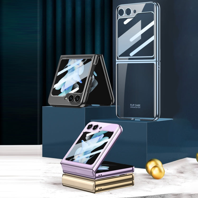 For Samsung Galaxy Z Flip5 Ultra-thin Plating Clear PC All Inclusive Phone Case