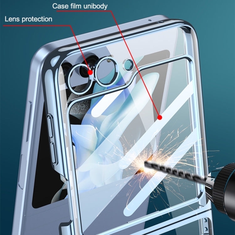 For Samsung Galaxy Z Flip5 Ultra-thin Plating Clear PC All Inclusive Phone Case