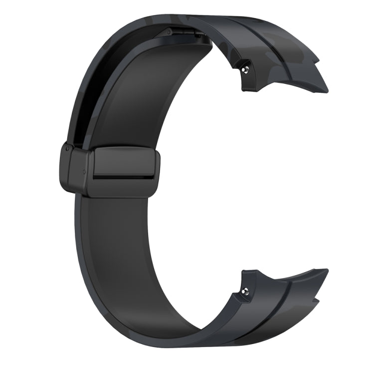 For Samsung Galaxy Watch5 / 5 Pro / Watch 4 / 4 Classic Magnetic Clasp Camouflage Silicone Watch Band