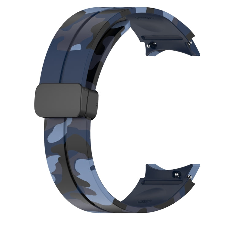 For Samsung Galaxy Watch5 / 5 Pro / Watch 4 / 4 Classic Magnetic Clasp Camouflage Silicone Watch Band