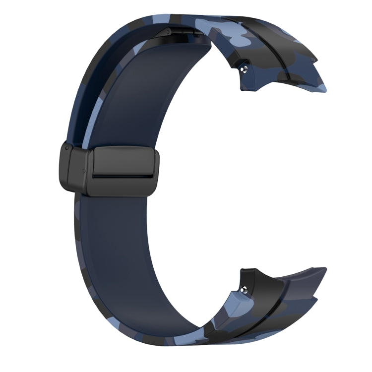 For Samsung Galaxy Watch5 / 5 Pro / Watch 4 / 4 Classic Magnetic Clasp Camouflage Silicone Watch Band