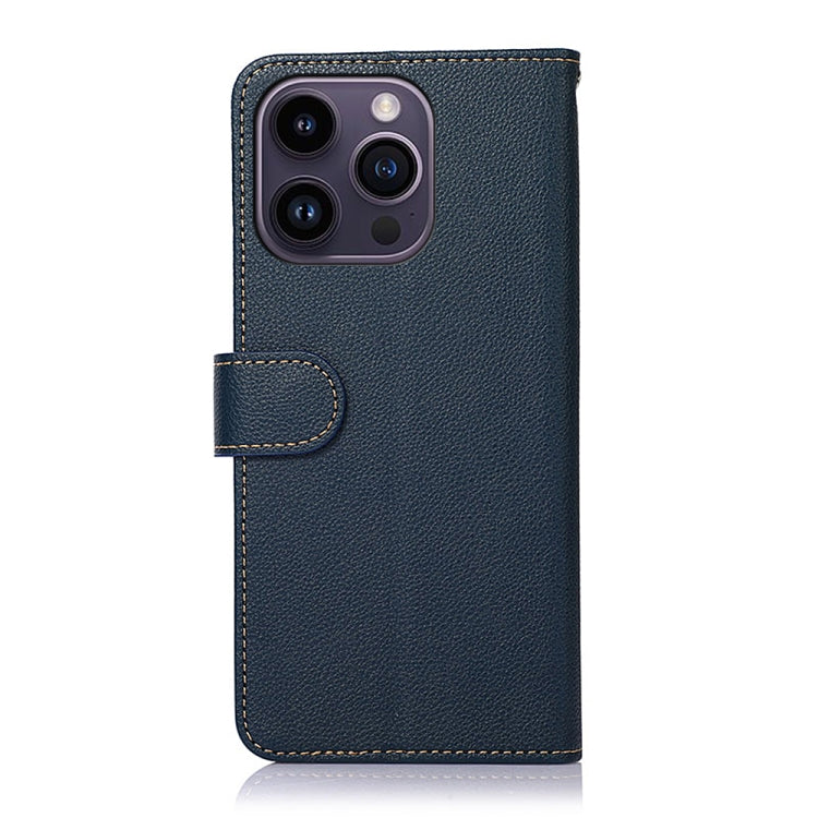 For iPhone 16 Pro KHAZNEH Litchi Texture Leather RFID Phone Case