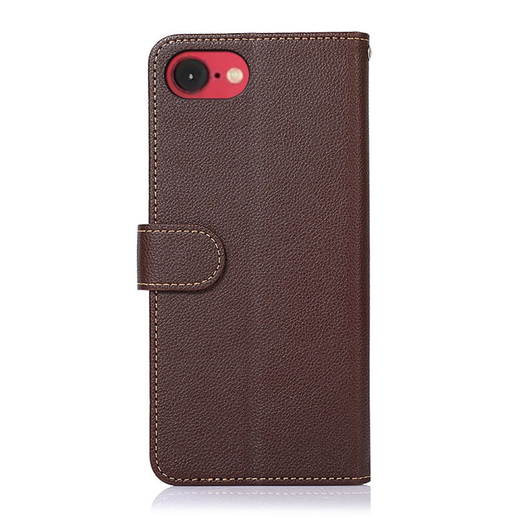 For iPhone 16e / 17e KHAZNEH Litchi Texture Leather RFID Phone Case