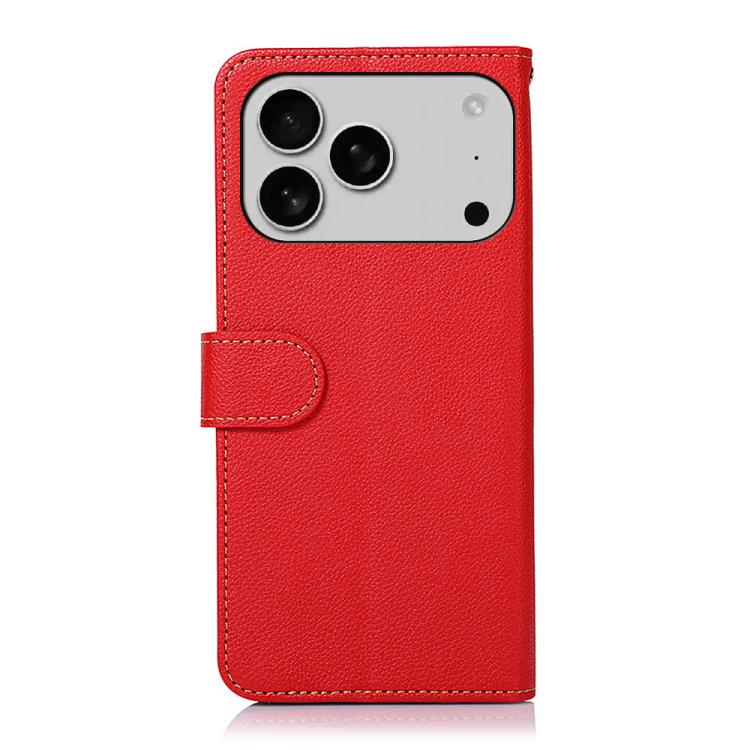 For iPhone 17 Pro KHAZNEH Litchi Texture Leather RFID Phone Case