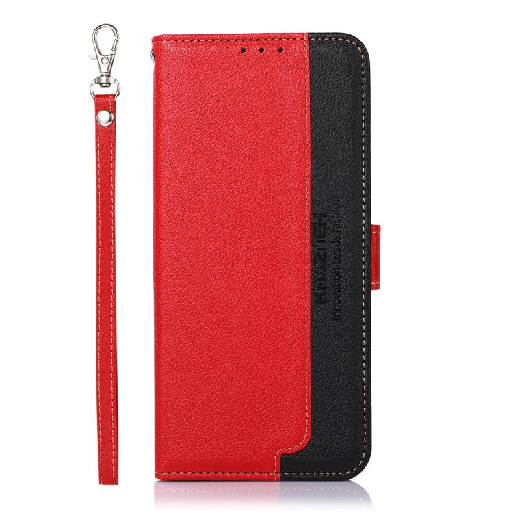 For iPhone 17 Pro Max KHAZNEH Litchi Texture Leather RFID Phone Case