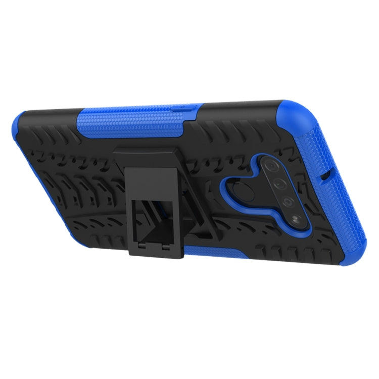 For LG K51 Tire Texture Shockproof TPU+PC Protective Case with Holder