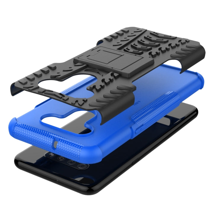 For LG K51 Tire Texture Shockproof TPU+PC Protective Case with Holder