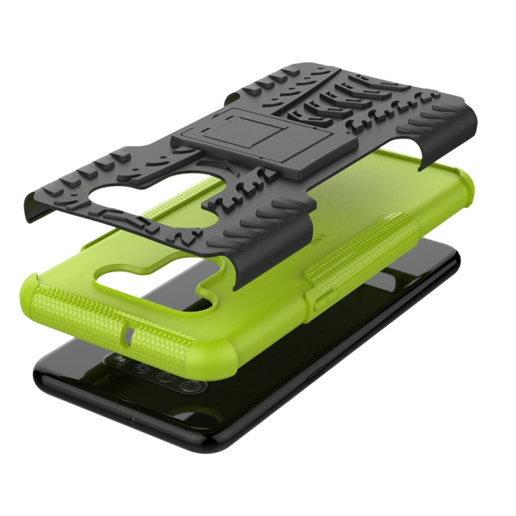 For LG K51 Tire Texture Shockproof TPU+PC Protective Case with Holder