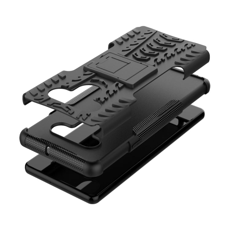 For LG Stylo 6 Tire Texture Shockproof TPU+PC Protective Case with Holder