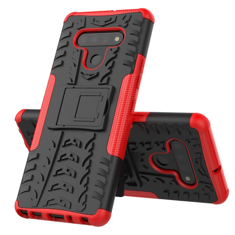 For LG Stylo 6 Tire Texture Shockproof TPU+PC Protective Case with Holder