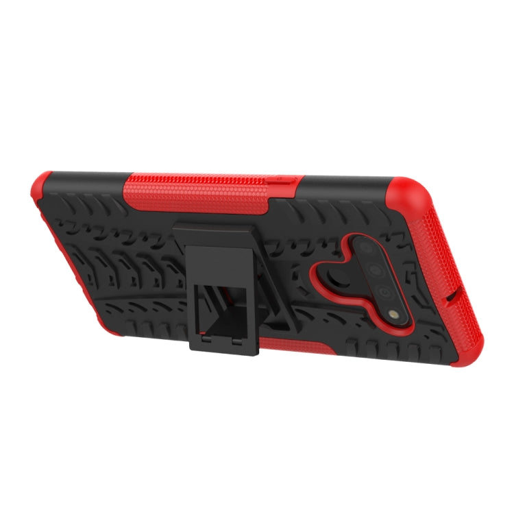 For LG Stylo 6 Tire Texture Shockproof TPU+PC Protective Case with Holder