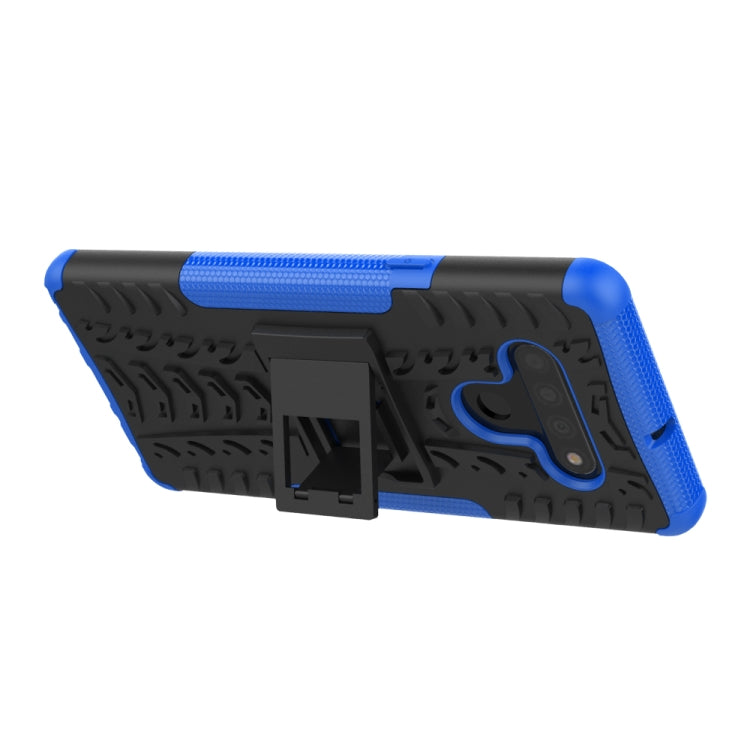 For LG Stylo 6 Tire Texture Shockproof TPU+PC Protective Case with Holder