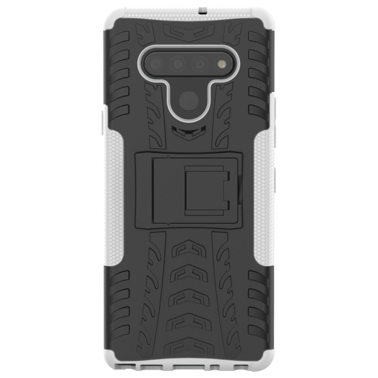 For LG Stylo 6 Tire Texture Shockproof TPU+PC Protective Case with Holder