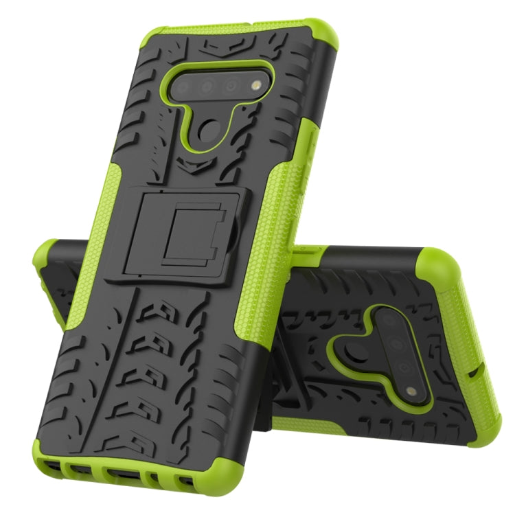 For LG Stylo 6 Tire Texture Shockproof TPU+PC Protective Case with Holder