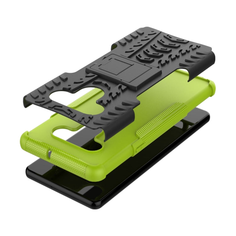 For LG Stylo 6 Tire Texture Shockproof TPU+PC Protective Case with Holder